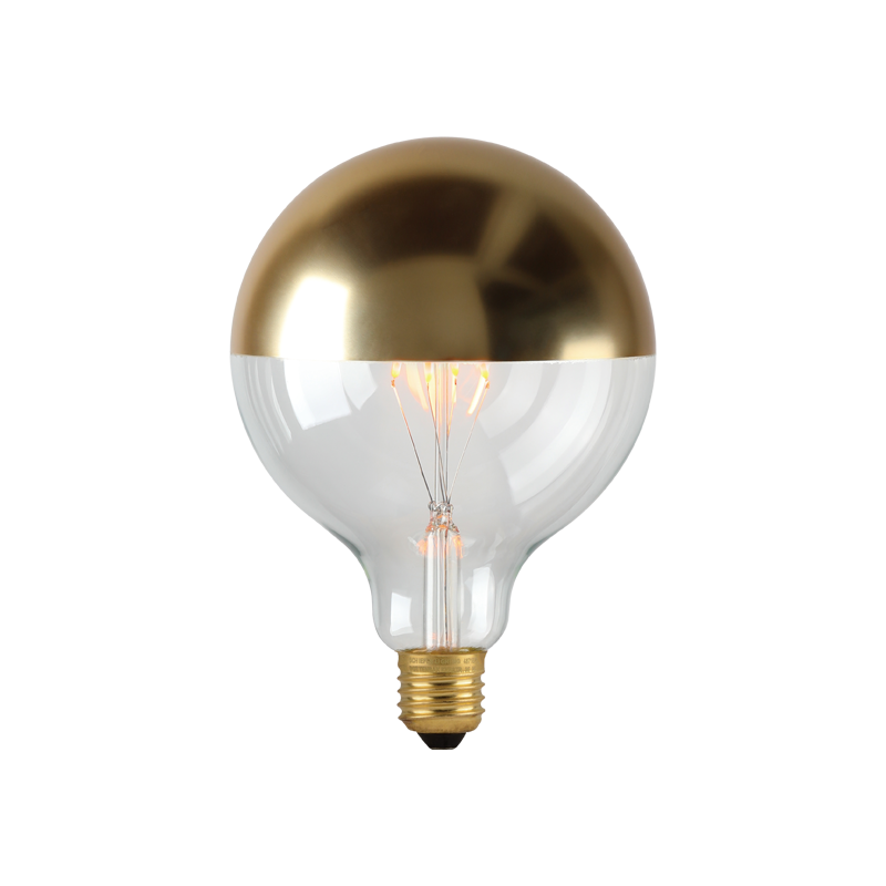 G80 Dimmable LED Edison Bulb Vintage Lamp Translucent Half Silver Gold Rose Gold Black Antique Lamp